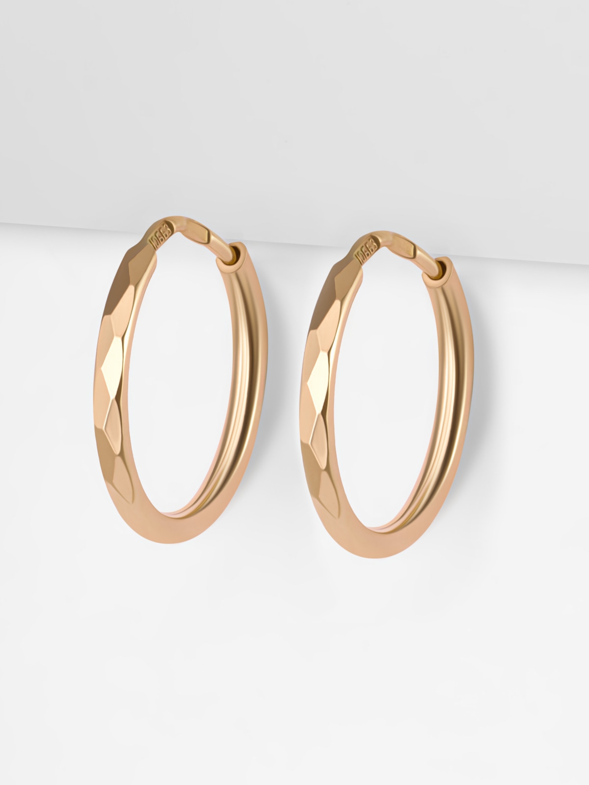 Серьги кольца золотые 585