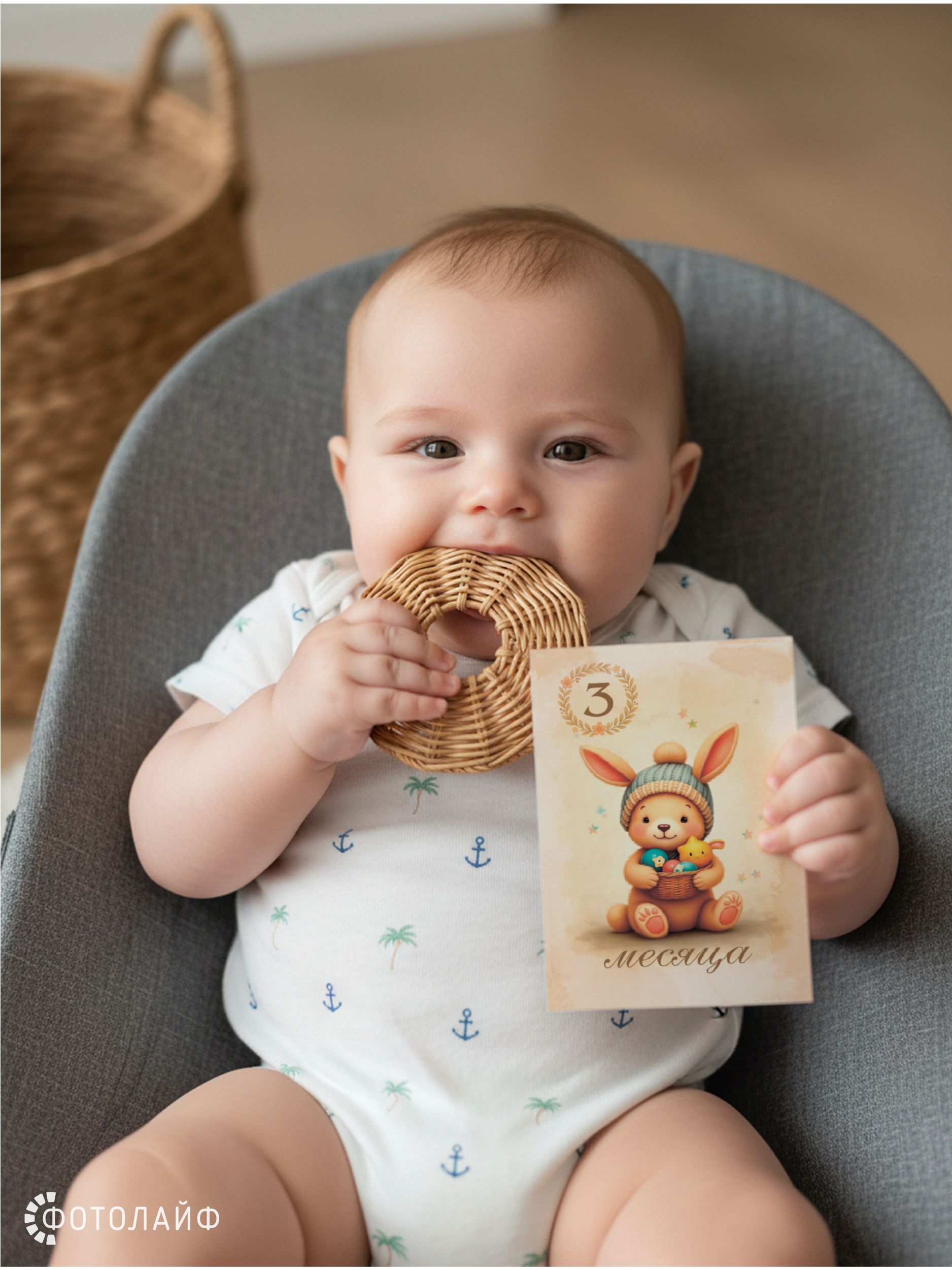 Карточки для фотосессии для новорожденных, 10х15 см фото 11