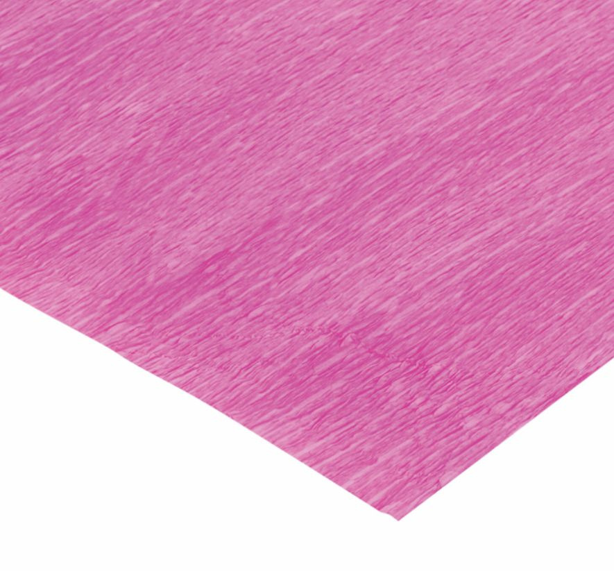 Бумага гофрированная цветная розовая /крепированная/креповая упаковочная розовая, 32 г/м, 50х250см  #1