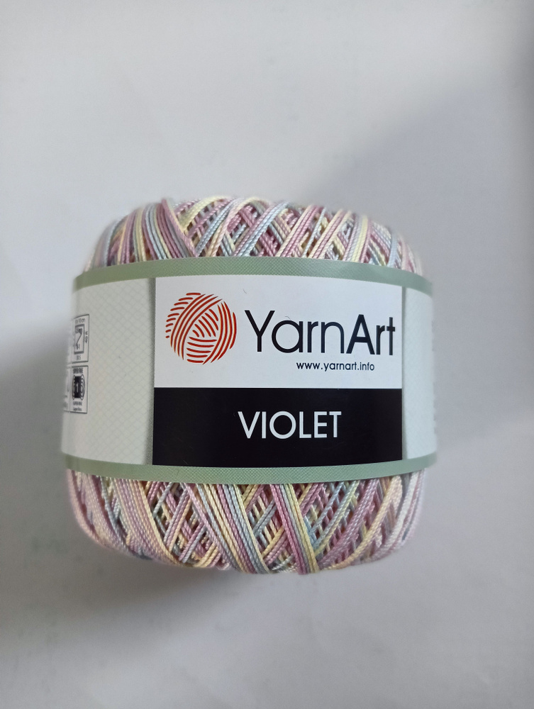 Пряжа YarnArt Violet Melange ЯрнАрт Виолет Меланж, 50 г, 282 м, 100% хлопок, 1 шт, цвет 3194  #1