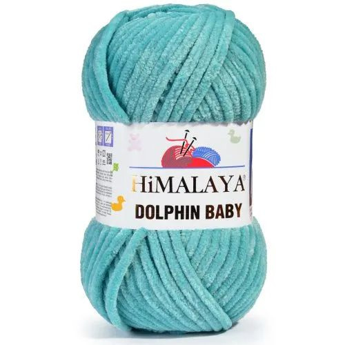 Пряжа HIMALAYA DOLPHIN BABY / Гималая Долфин Бэби, 120м/100 гр, 1 моток, темная бирюза 80354  #1