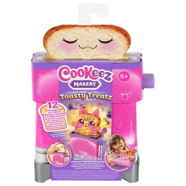 Игрушечный тостер Cookeez Makery Toasty Treatz Plush Surprise 3 х 650 г 