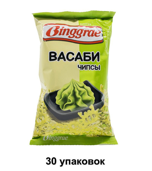 Binggrae Чипсы Васаби, 50 г, 30 уп - купить с доставкой по выгодным ...