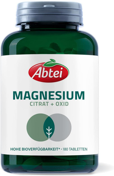 Магний цитрат Abtei Nature & Science Magnesium 400 мг 180 таблеток ...