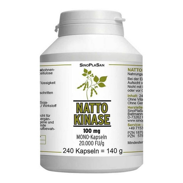 Наттокиназа 100 мг моно 20 000 капсул FU, 240 капсул - купить с ...