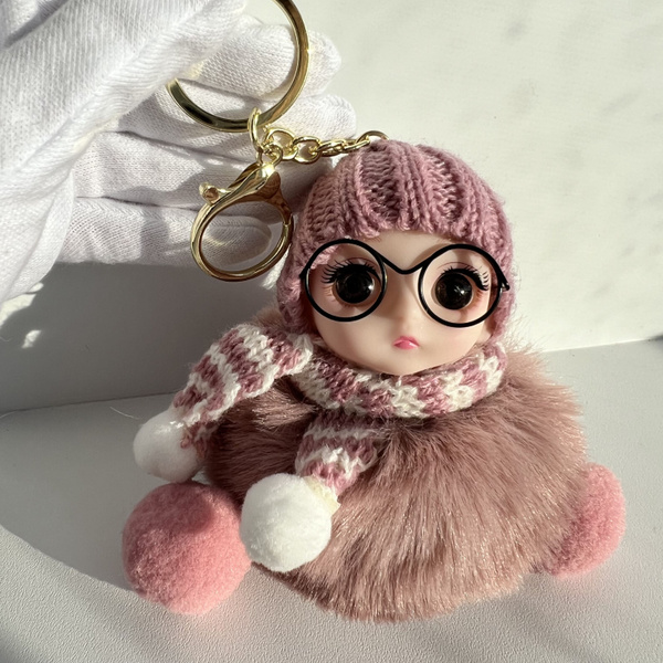 Брелок Игрушка-Кукла девочка в очках - купить с доставкой по выгодным ...