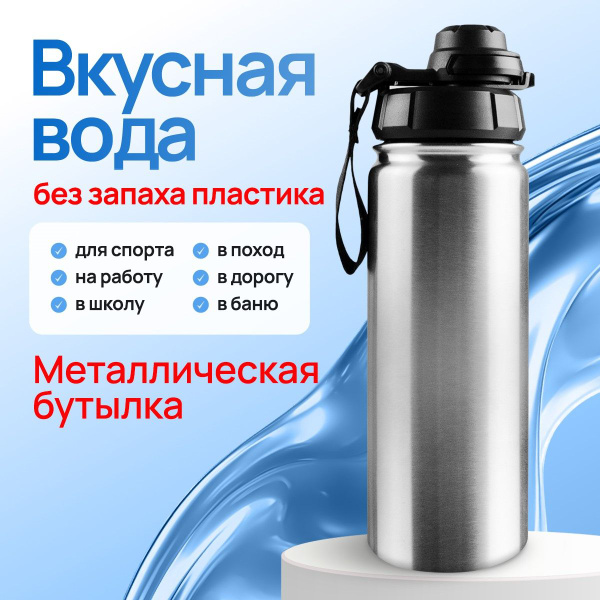 Бутылка для воды спортивная термобутылка металлическая - купить с ...