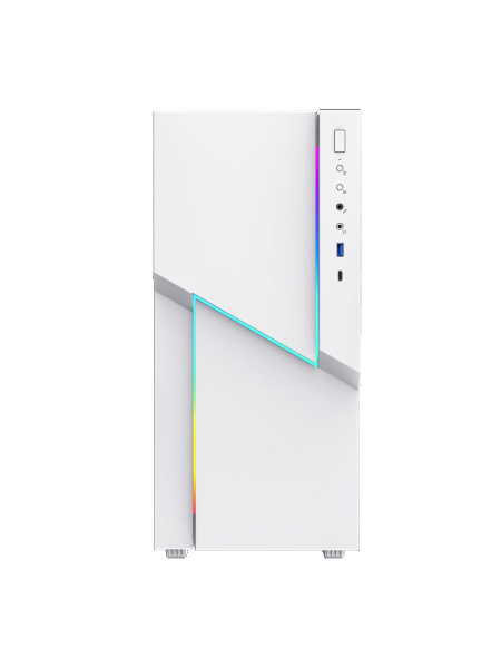 Корпус ZIRCON ZORRO WHITE без БП (Белый Midi-Tower Е-АТХ (282*305 мм ...