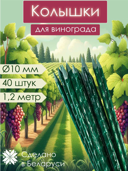 Колышки композитные садовые для винограда 1,2м, 40 шт - купить по ...