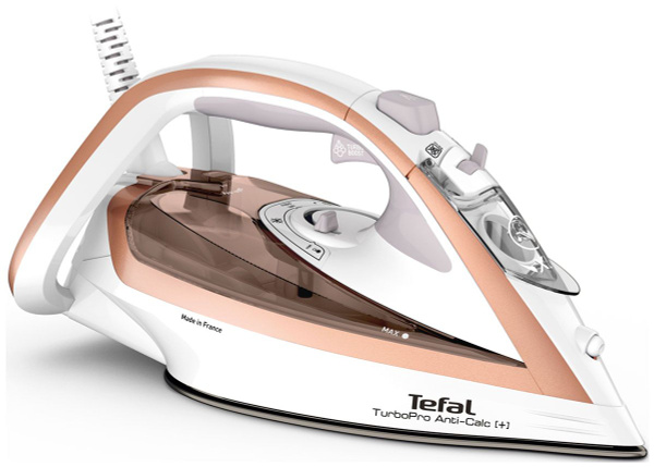 Утюг Tefal TurboPro Anti-Scale, FV5697E1 белый/персиковый Керамическое ...