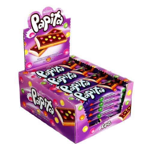 Papita Strawberry печенье с драже в шоколадной глазури 33г 24шт ...