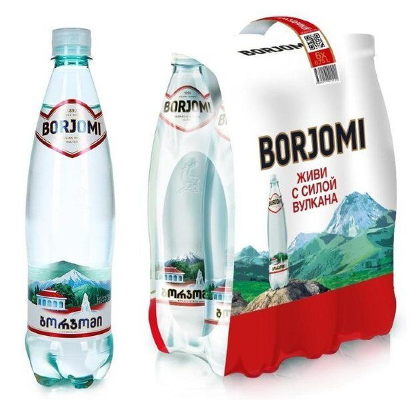 Borjomi Вода Минеральная Газированная 750мл. 6шт - купить с доставкой ...