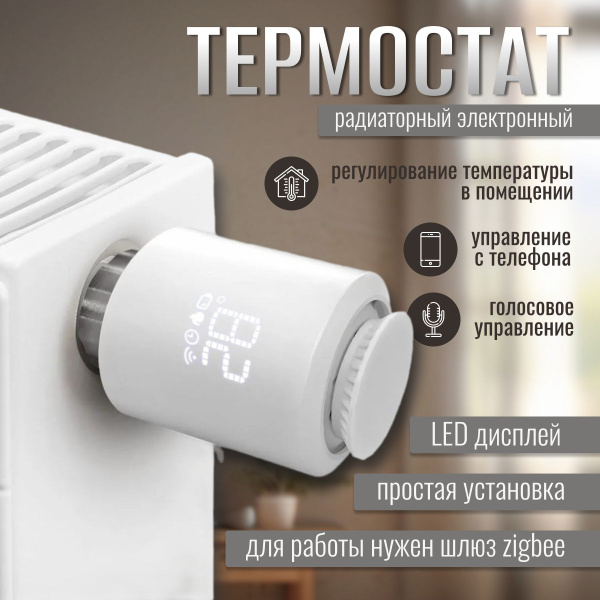Термостат радиаторный электронный MeU Home с Wi-Fi, белый купить на ...