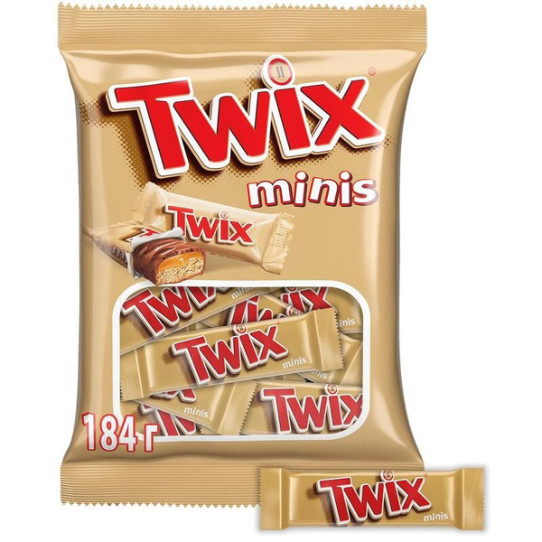 Шоколадный батончик Twix мини 184 г - купить с доставкой по выгодным ...