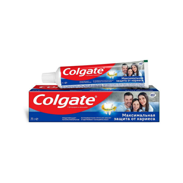 Colgate Зубная паста Максимальная защита от кариеса Свежая мята, 50 мл ...