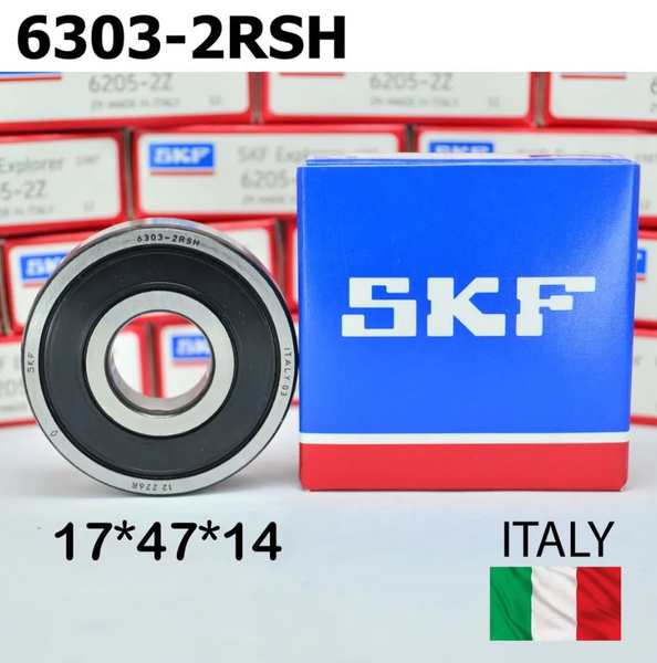 Подшипник SKF 6303-2RS/C3 (6303 2RSH / 180303 / 303/ 140093) размер 17 ...