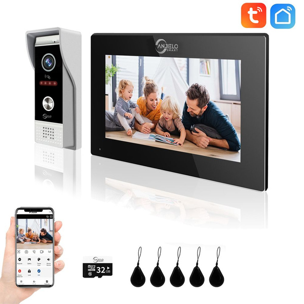 TUYA 1080P визуальная камера дверного звонка с 7-дюймовым сенсорным ...