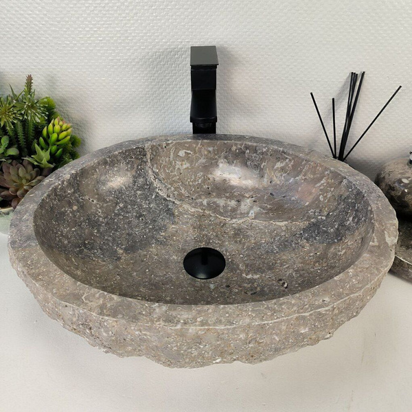 Каменная раковина из мрамора Erozy Grey EM-04519 (52*42*15) 0188 из ...