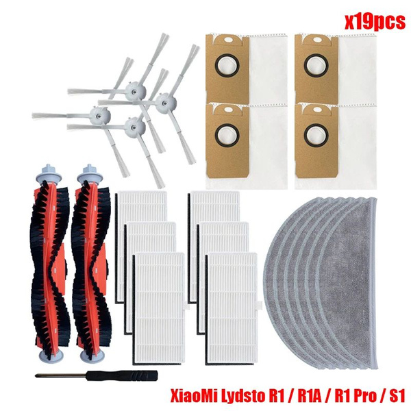 Spazzola principale filtro HEPA spazzola laterale sacchetto della polvere Mop panno parti per XiaoMi Mijia Lydsto R1 R1A S1 Robot aspirapolvere accessori  6