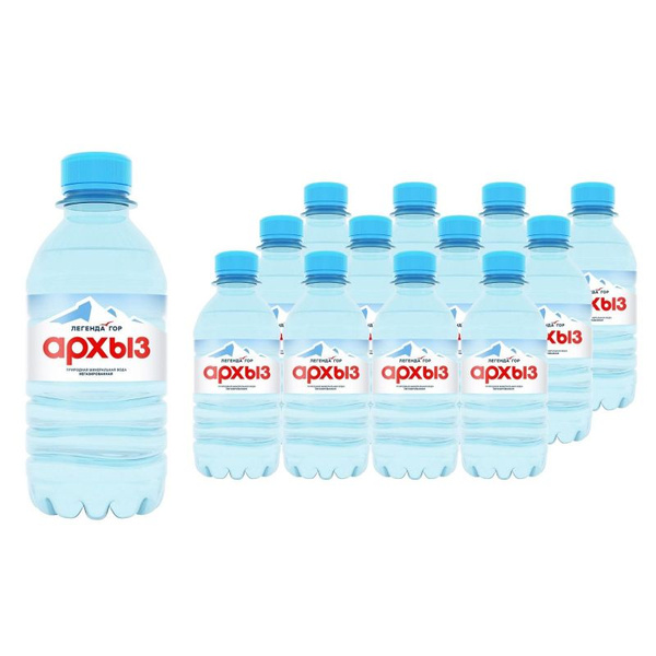 Архыз Вода минеральная негазированная Легенда Гор, 12 шт х 250 мл ...