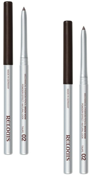 Relouis Карандаш механический для бровей Тон 02 Taupe "Brow Wow". 2 шт ...