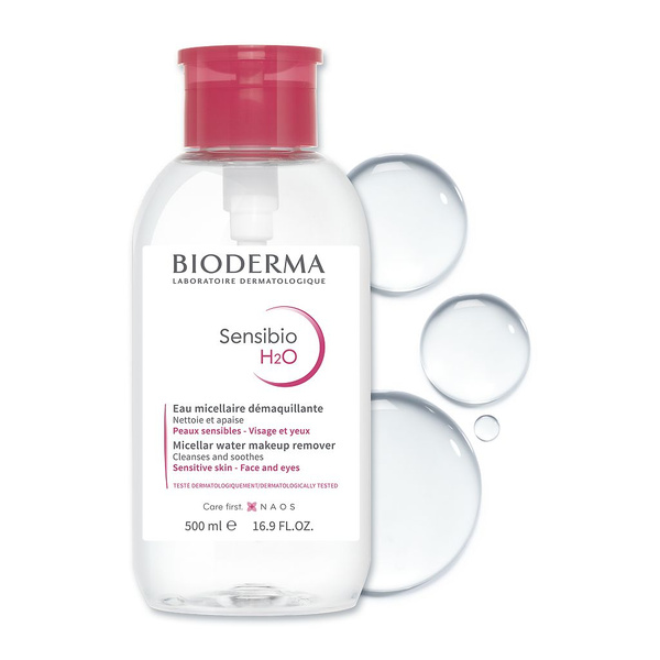 Bioderma Sensibio H2O мицеллярная вода очищающая флакон-помпа 500 мл ...