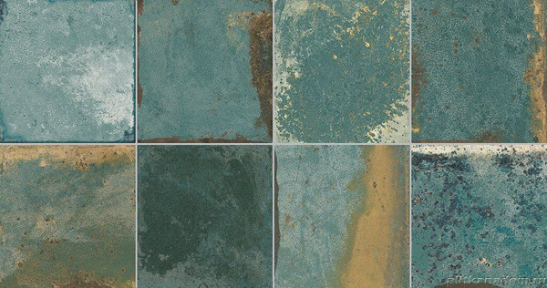 Плитка керамическая Geotiles Provence Aquamarine Зеленая Глянцевая ...