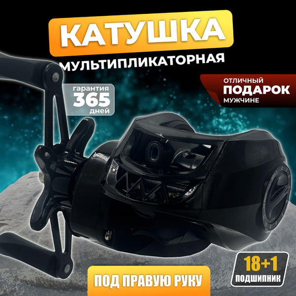 Катушка Fish Hunter Мульты-черн, Мультипликаторная, 100, Передний ...