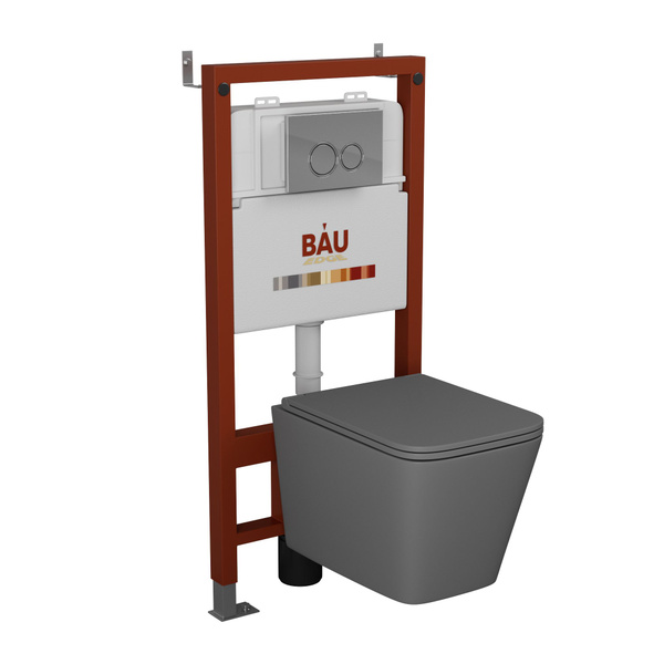 Характеристики Комплект BAU 6 в 1: инсталляция BAU PRO, унитаз ...