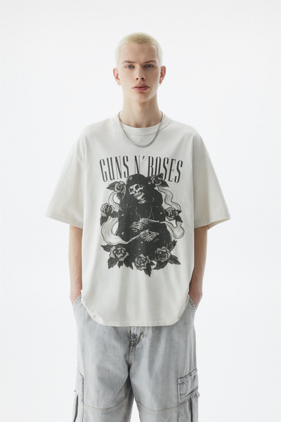 Футболка Pull&Bear, размер 44, цвет белый, хлопок: 100 - купить по ...