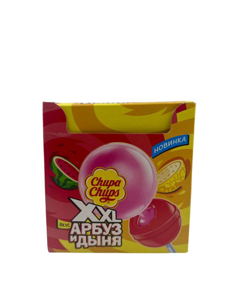 Карамель Чупа-Чупс XXL Арбуз и Дыня, 40шт по 29гр. - купить с доставкой ...