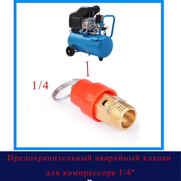 Предохранительный аварийный клапан для компрессора 1/4" - купить по ...