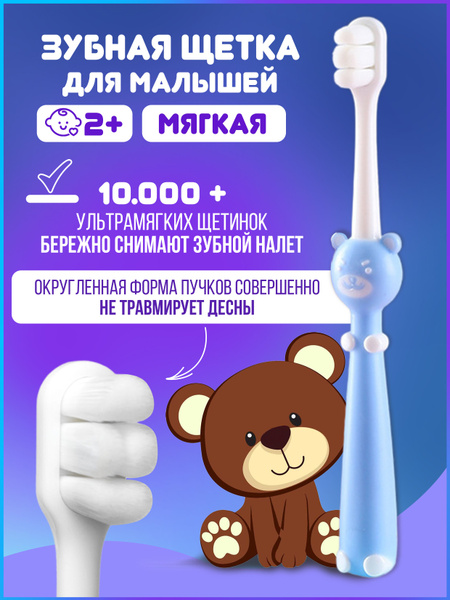 Зубная щетка для малышей детей от 2 до 6 лет Inventum Sensa мягкая ...