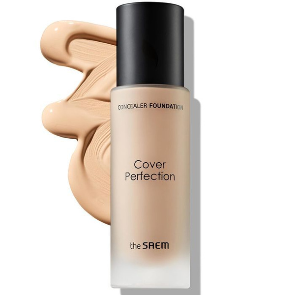 Тональный крем-консилер The Saem Cover Perfection Concealer Foundation ...