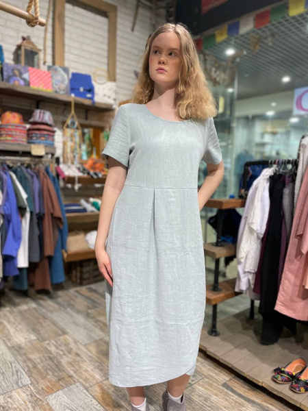 Платье из крапивы Boho&Svet, Женский, На любой сезон, размер 46 ...