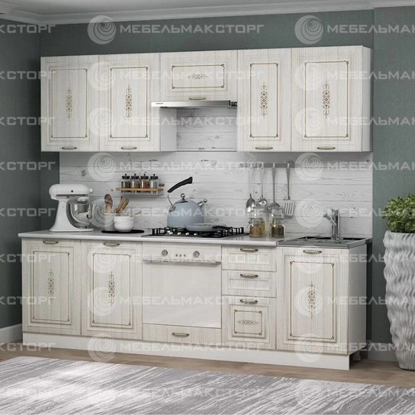 Кухонный гарнитур Велес - 2,5 м, МДФ, сандал белый. купить c доставкой ...