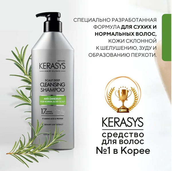 Шампунь против перхоти освежающий Керасис Scalp Deep Cleansing Shampoo ...