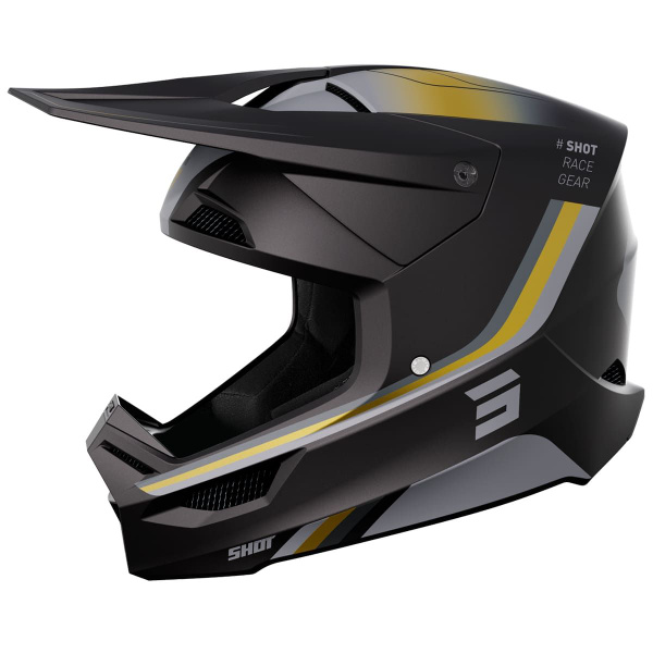Шлем кроссовый SHOT FURIOUS AIM черный/золотой матовый, M - купить с ...