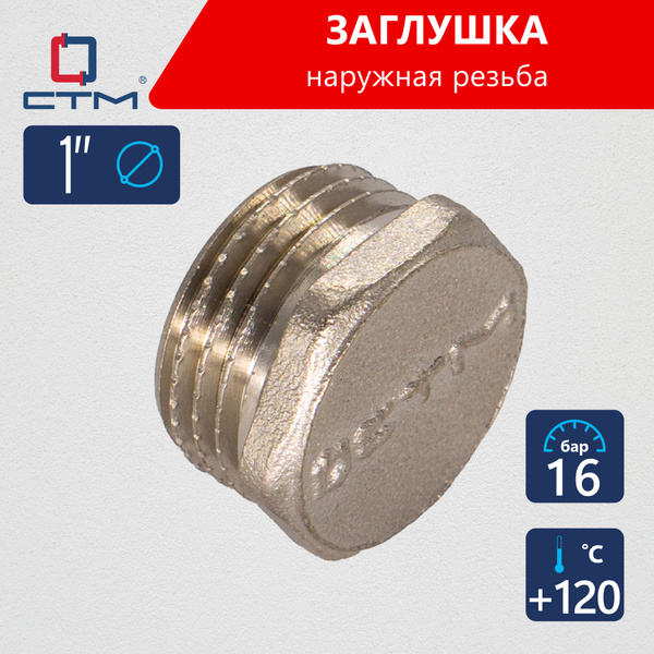 Заглушка 1 дюйм наружная резьба, латунь CTM купить на OZON по низкой ...