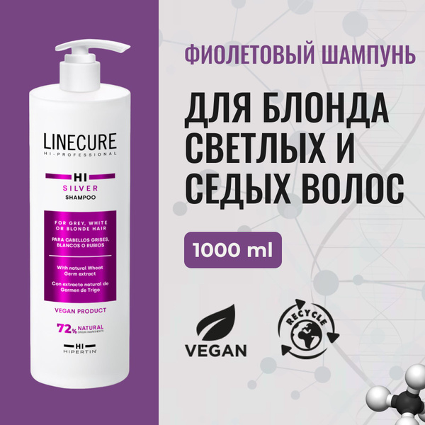 HIPERTIN Шампунь для волос оттеночный для блонда, окрашенных, светлых ...