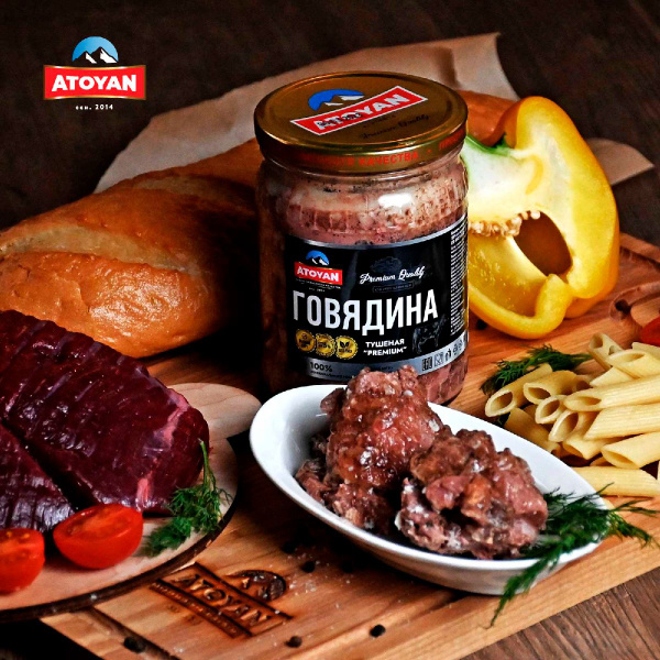 Говядина тушеная ATOYAN Premium Высший сорт, 500гр - купить с доставкой ...