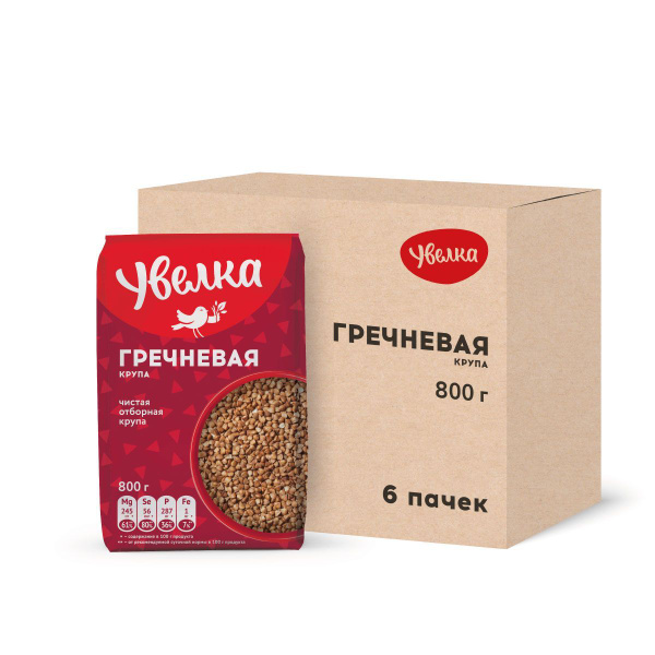 Гречка Увелка, 800 г x 6 шт - купить с доставкой по выгодным ценам в ...