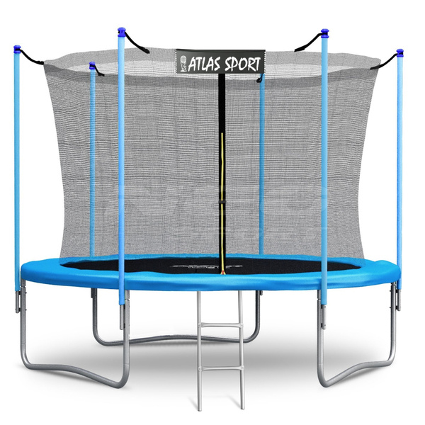 Батут каркасный с защитной сеткой и лестницей Atlas Sport 252 см (8FT ...