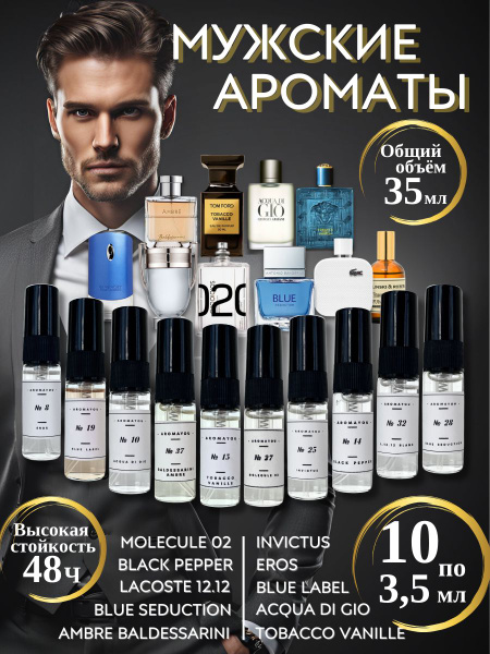 Roshel Parfum 10 по 3,5 Духи 35 мл (1587482644)