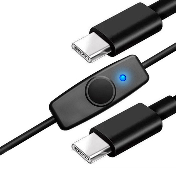 USB-кабель с двумя разъемами Type C и выключателем - 3A - купить с ...