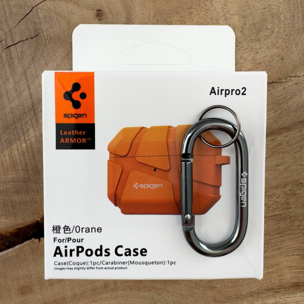 Чехол с карабином для беспроводных наушников AirPods 2 / Spigen ...