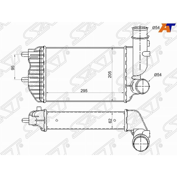 Интеркулер для Фиат Дукато 244 2002-2006, Fiat Ducato 244 интеркулер ...