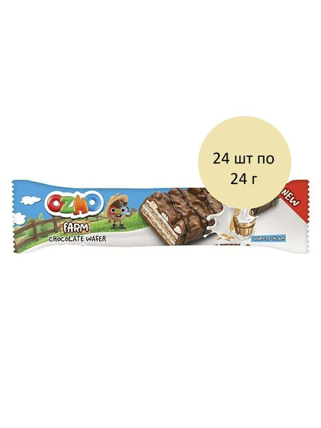 Глазированные вафли OZMO Farm с молочной начинкой и зерном 24 шт по 24 ...
