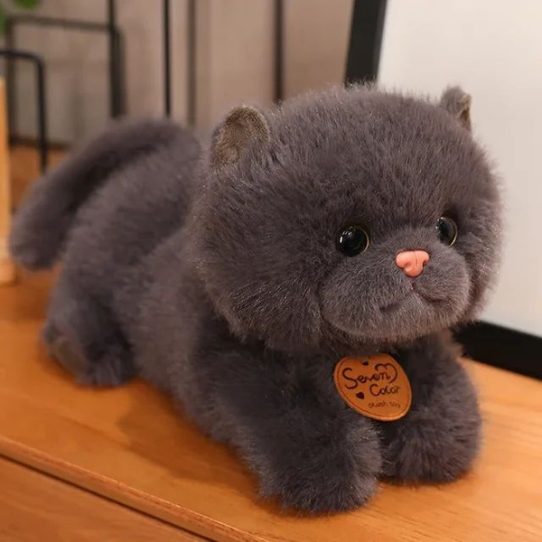 Мягкая игрушка кот, котик, реалистичный, пушистый, глазастик, мягкий ...