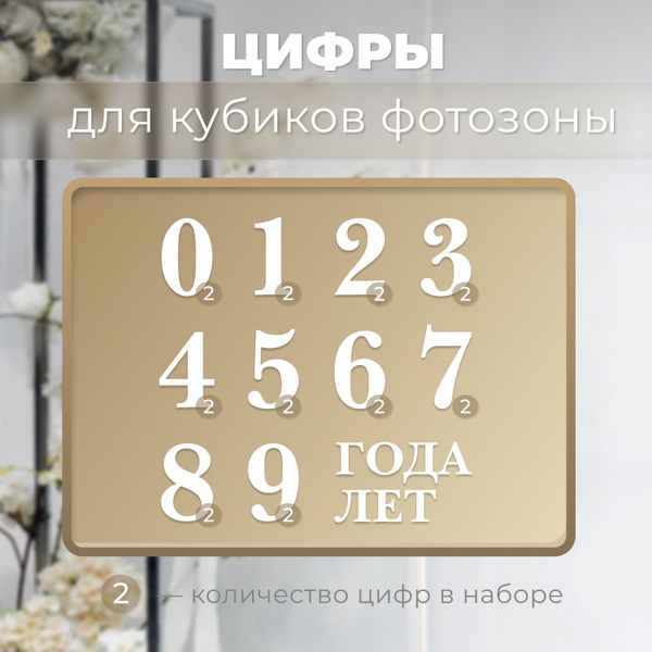 Цифры для кубиков фотозоны - купить по доступным ценам в интернет ...
